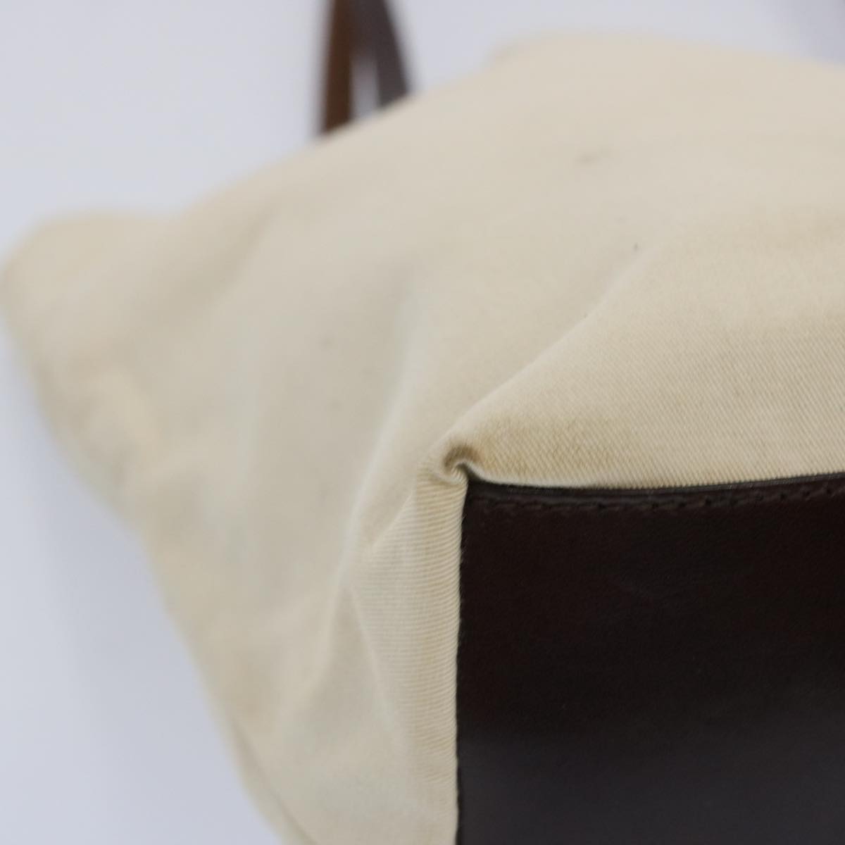 FENDI Tote Bag Canvas Beige Auth ti1558