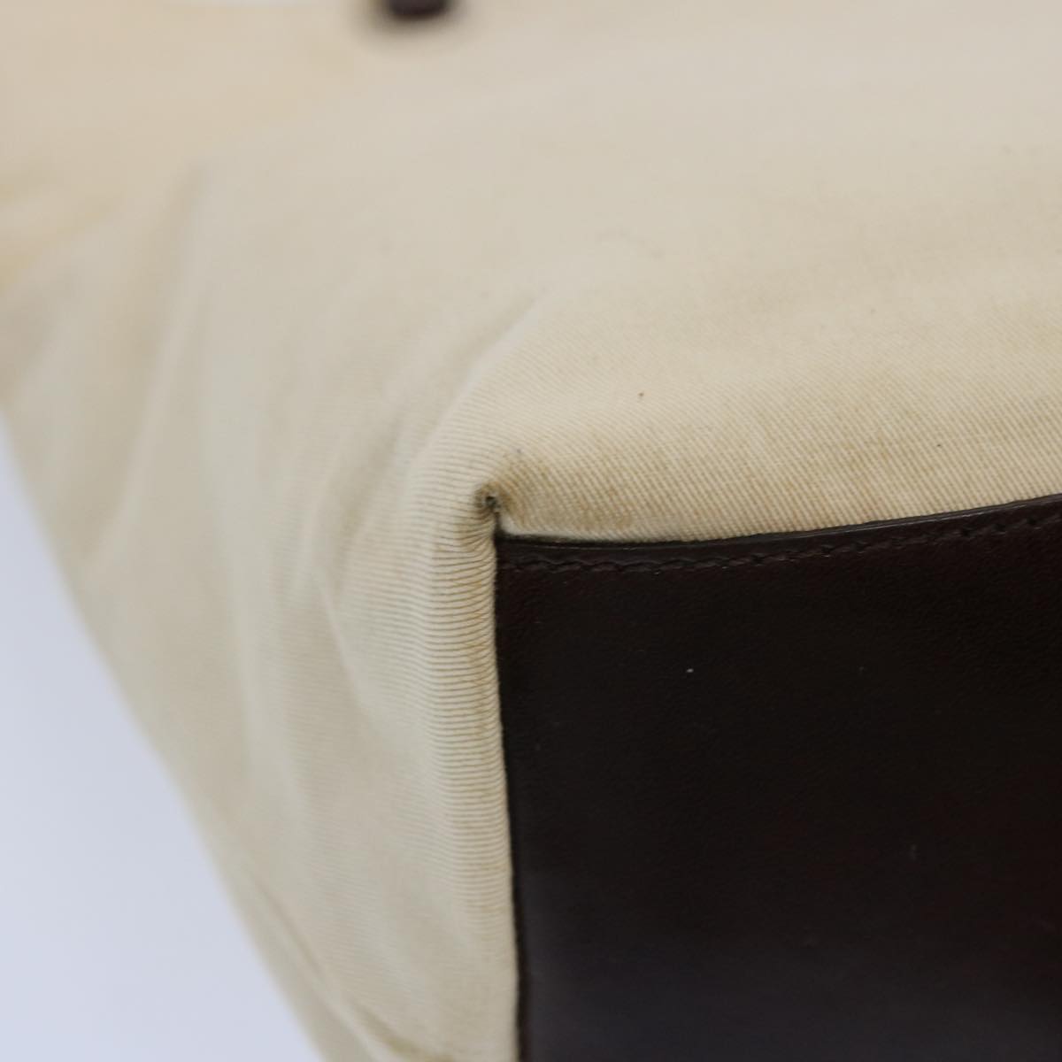 FENDI Tote Bag Canvas Beige Auth ti1558