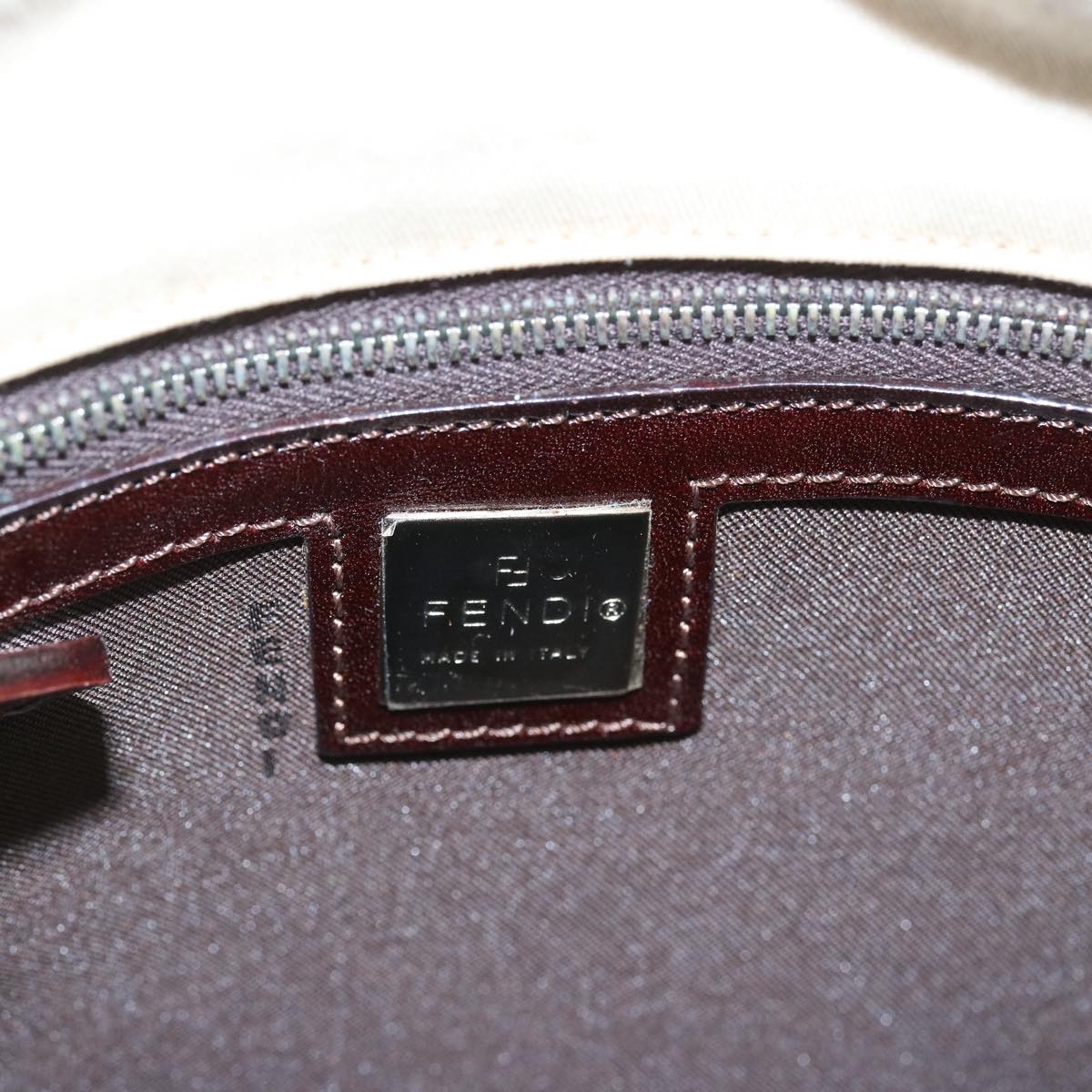 FENDI Tote Bag Canvas Beige Auth ti1558