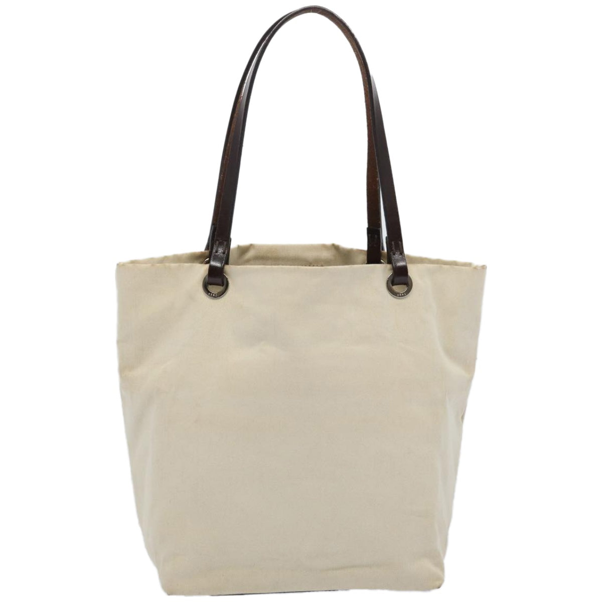 FENDI Tote Bag Canvas Beige Auth ti1558
