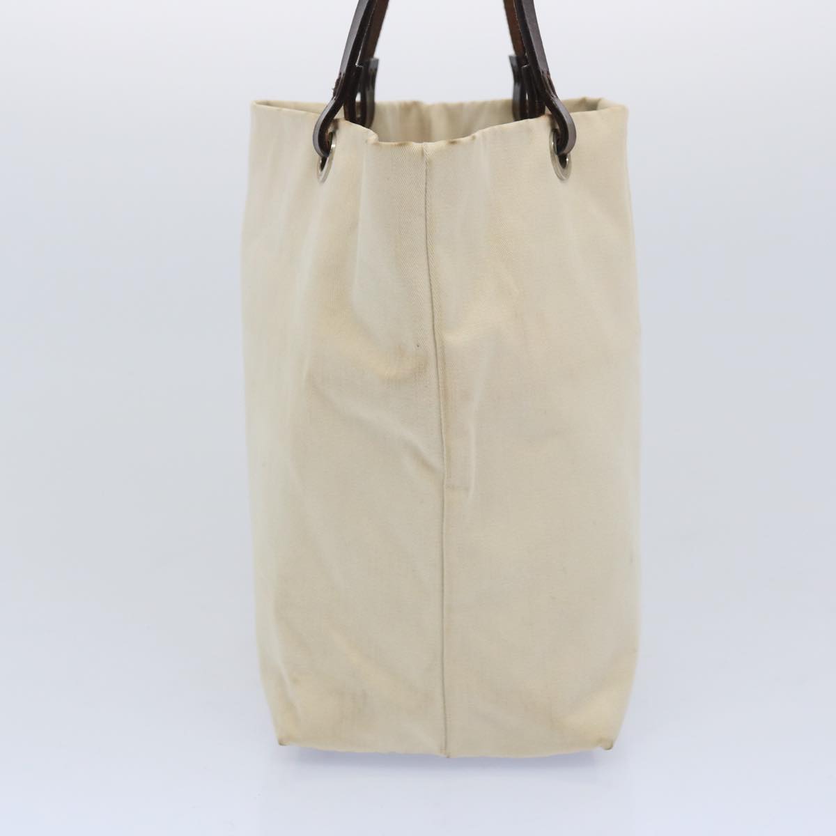 FENDI Tote Bag Canvas Beige Auth ti1558