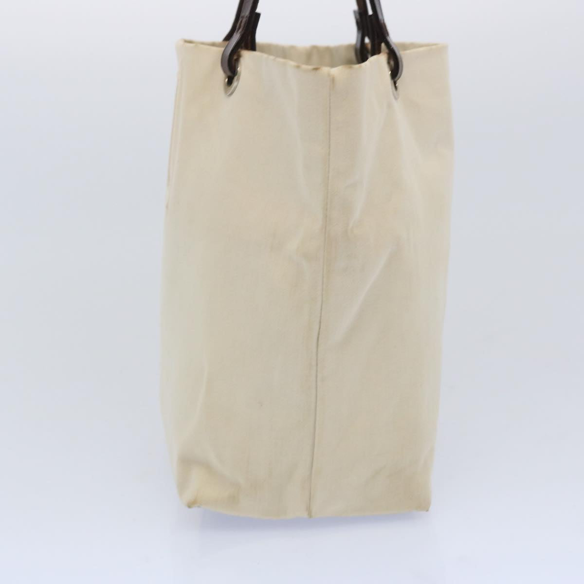 FENDI Tote Bag Canvas Beige Auth ti1558