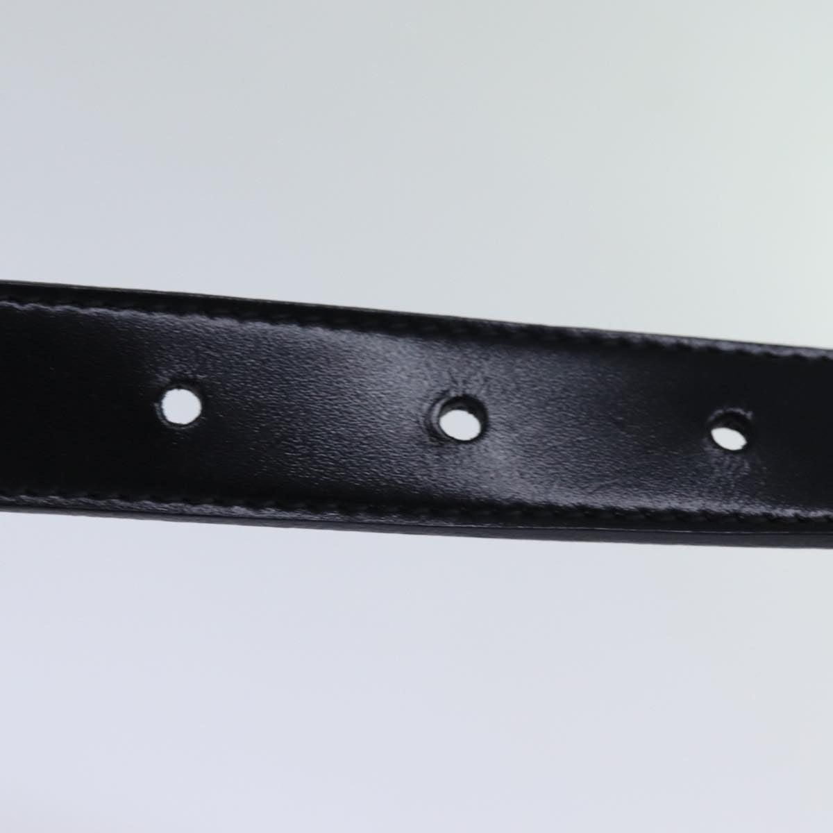GUCCI Belt Leather 26.8""""""""-28.7"""""""" Black Auth ti1657