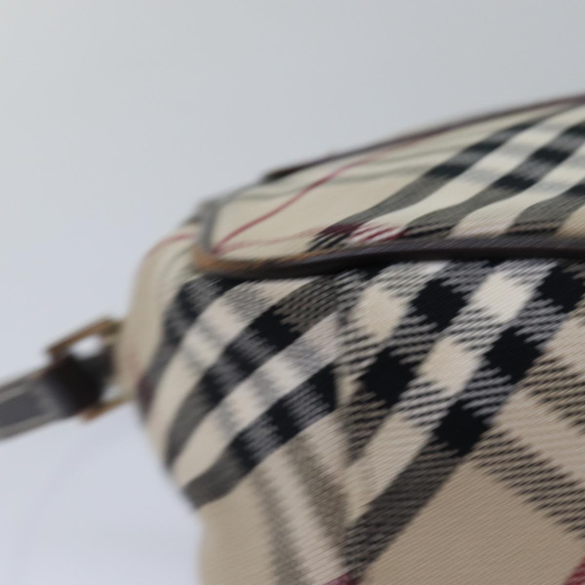 BURBERRY Nova Check Blue Label Shoulder Bag Canvas Beige Brown Auth ti1756