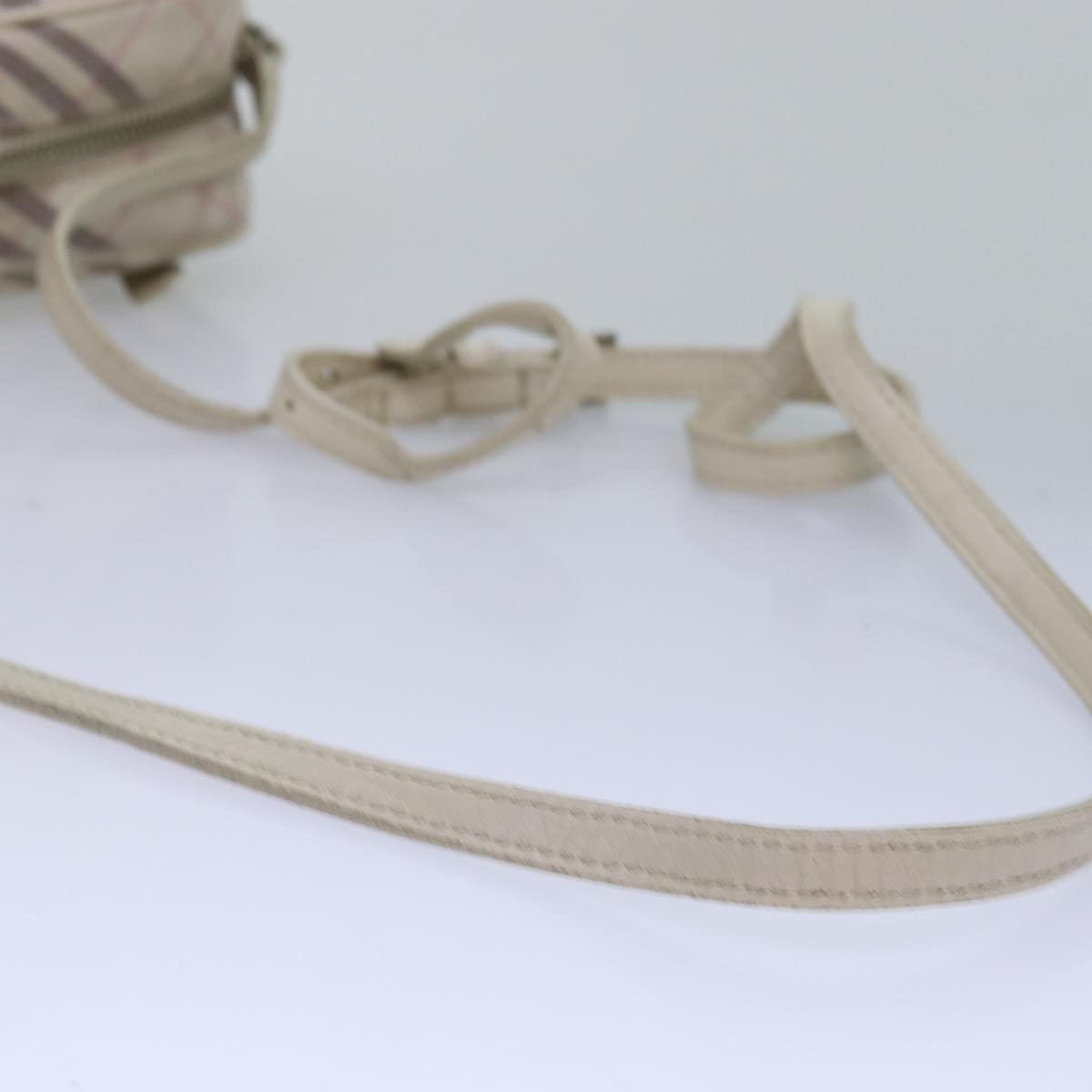 BURBERRY Nova Check Blue Label Shoulder Bag Canvas Pink Auth ti1757