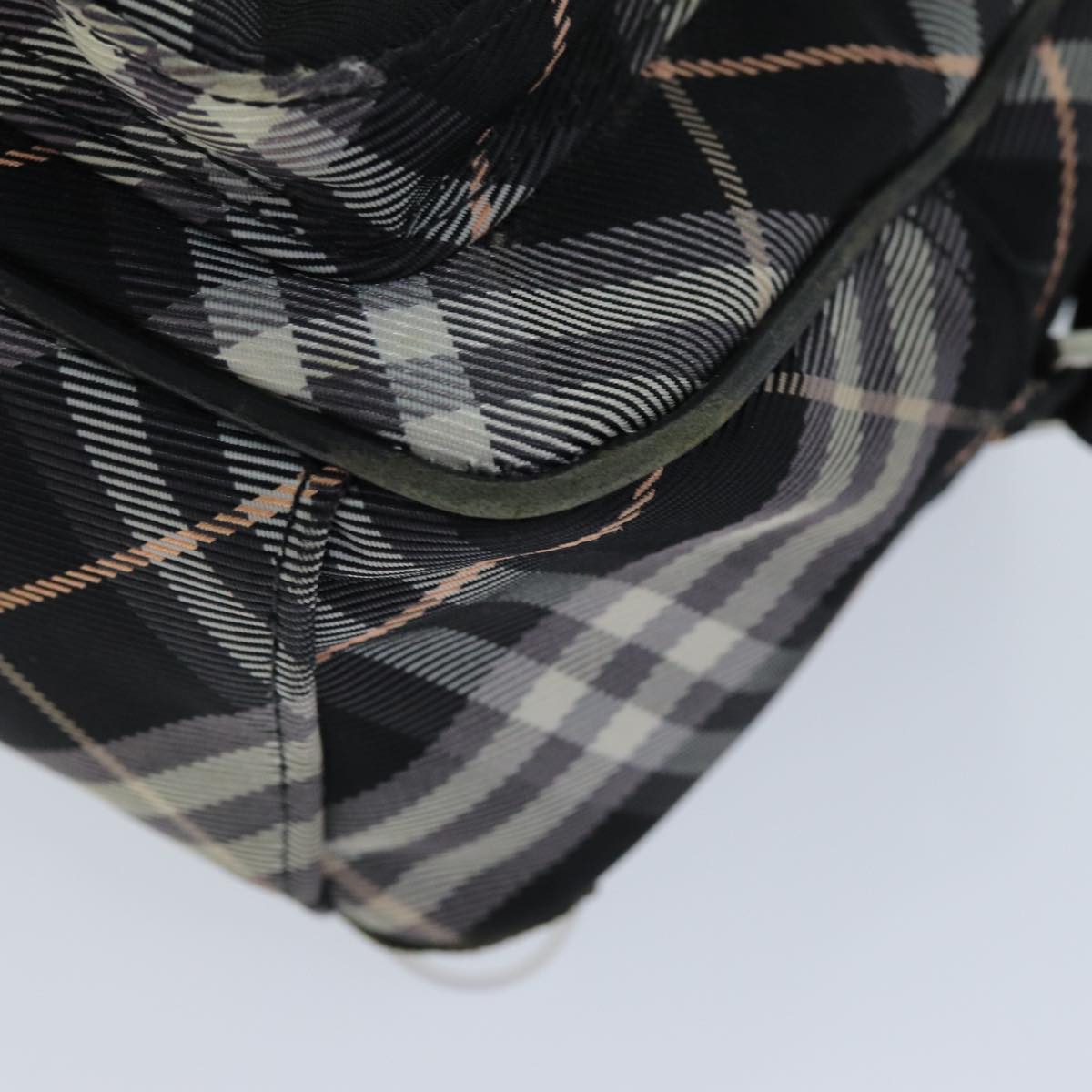 BURBERRY Nova Check Blue Label Shoulder Bag Black Auth ti1758