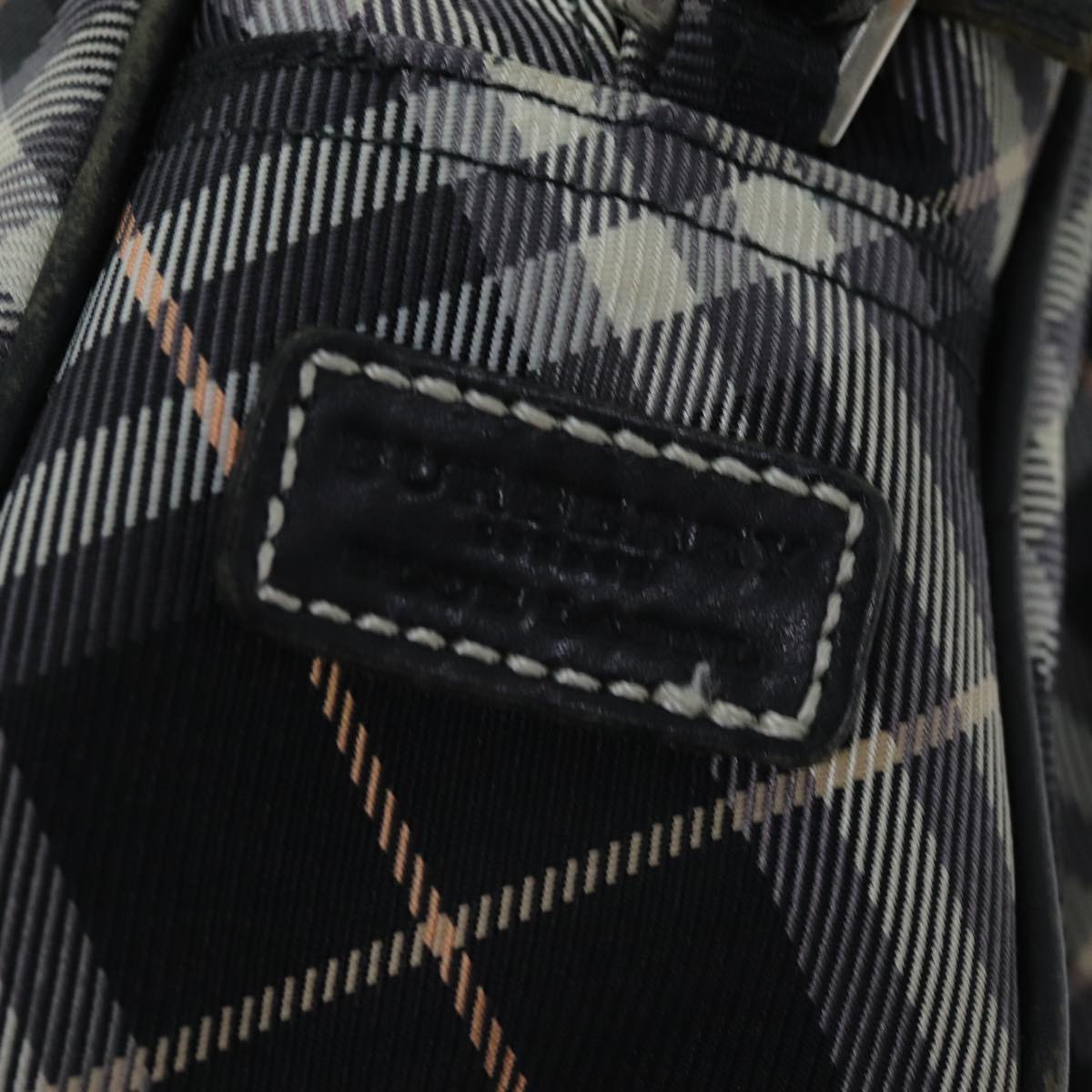 BURBERRY Nova Check Blue Label Shoulder Bag Black Auth ti1758