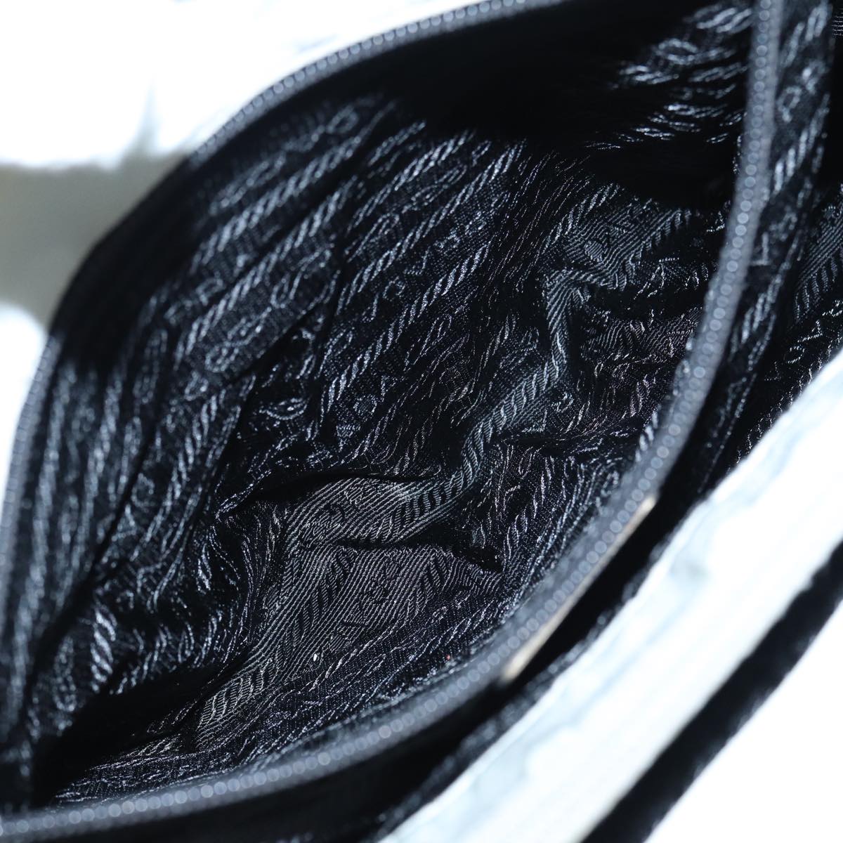 PRADA Shoulder Bag Nylon Gray Auth ti1817