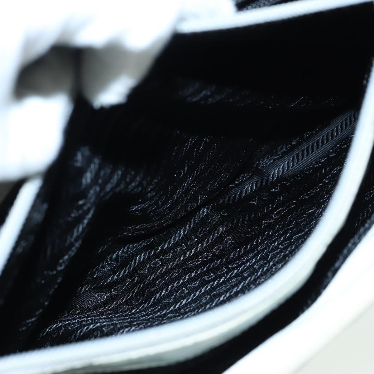 PRADA Shoulder Bag Nylon Gray Auth ti1817