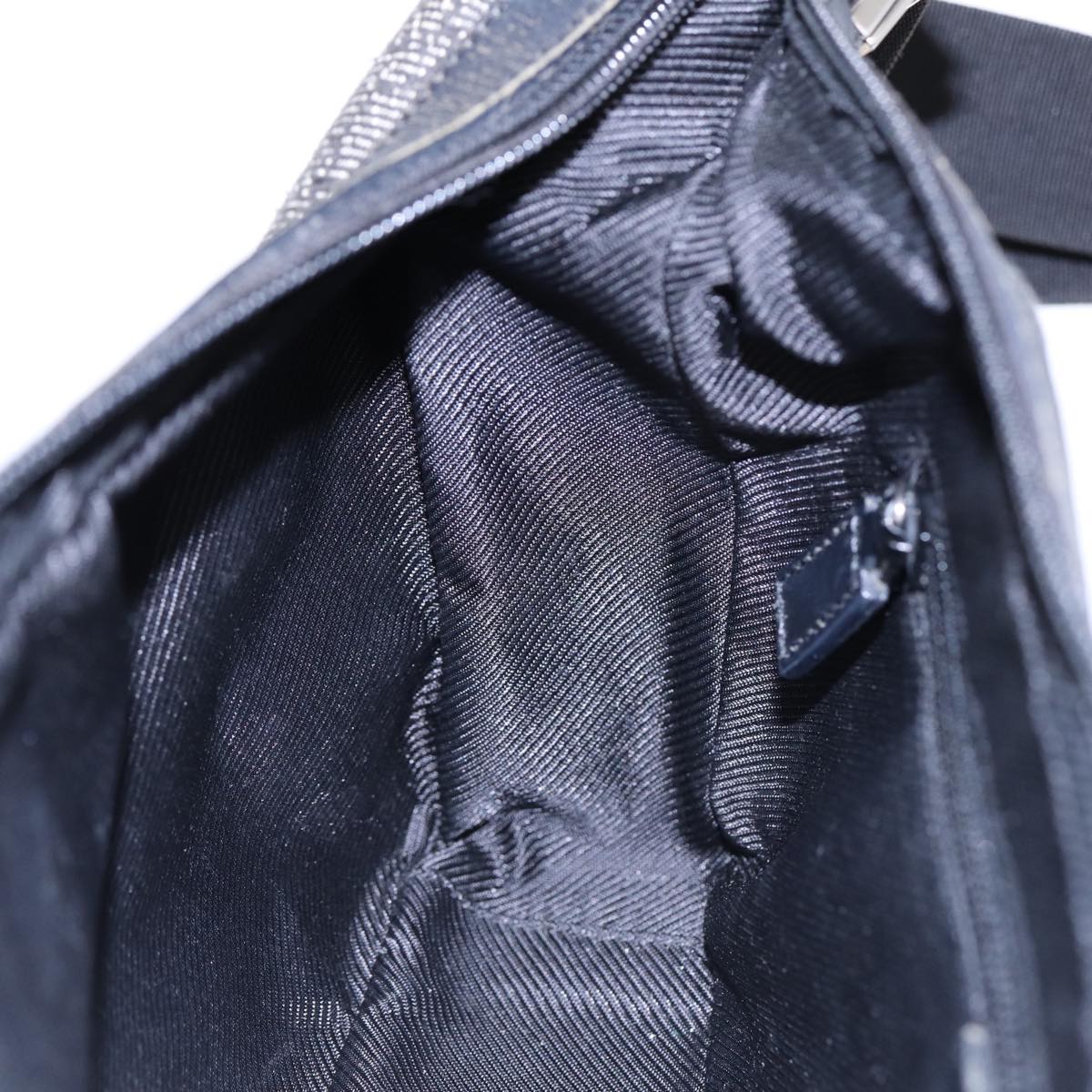 GUCCI GG Canvas Shoulder Bag Gray Silver 35098 Auth ti2032