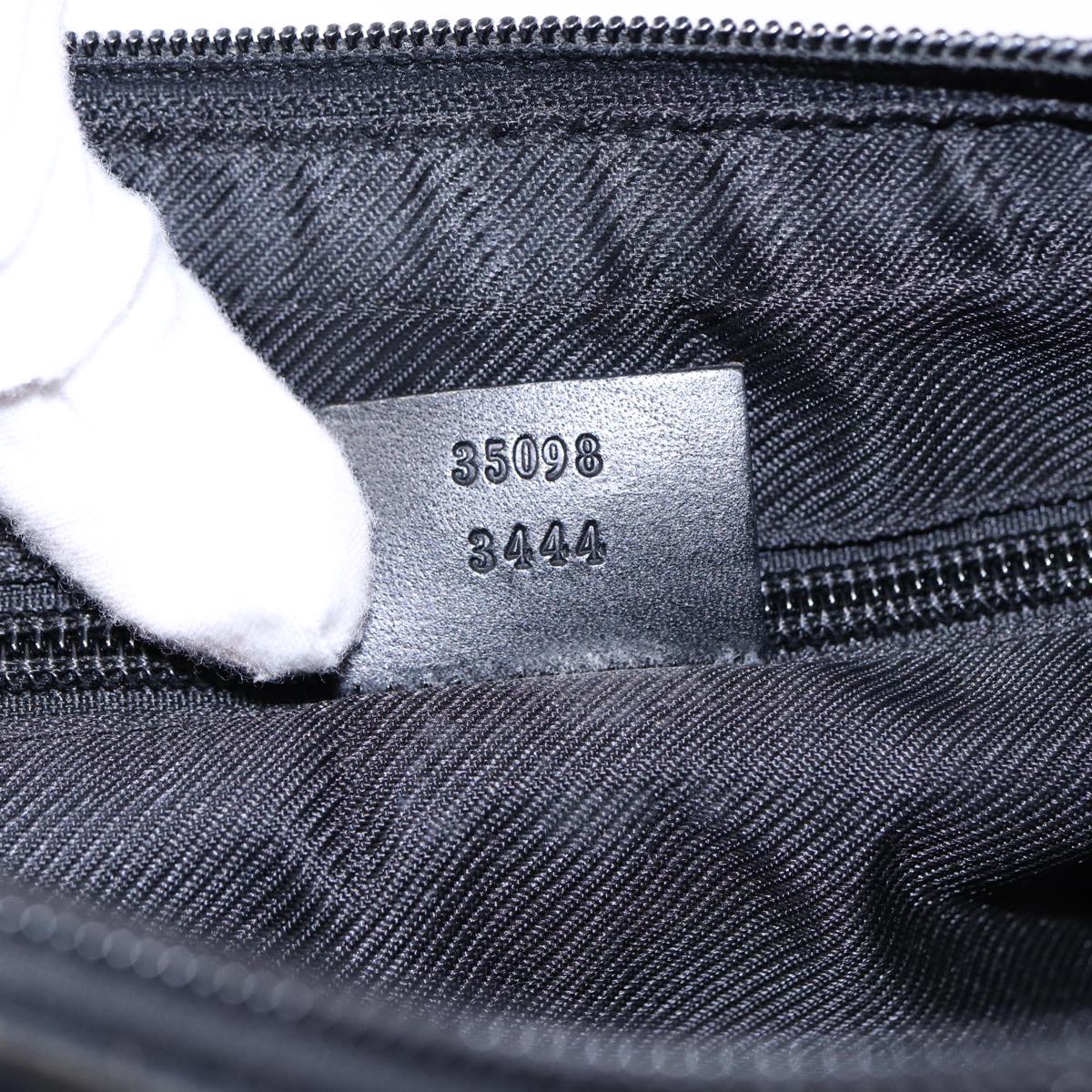 GUCCI GG Canvas Shoulder Bag Gray Silver 35098 Auth ti2032