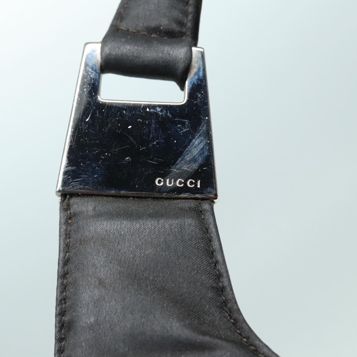 GUCCI Tote Bag Nylon Black Auth ti2101