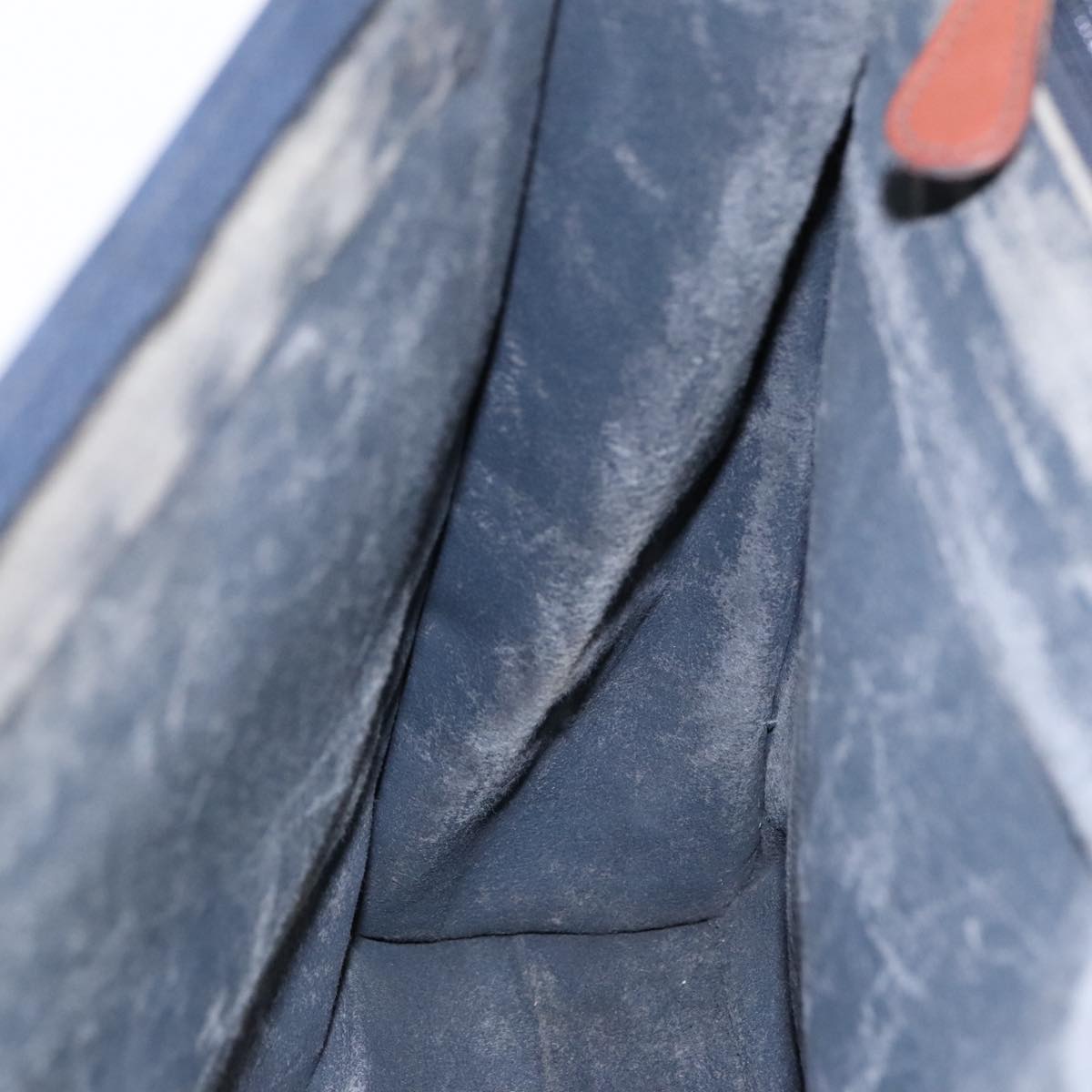 Burberrys Business Bag Leather Navy Brown Auth ti2166