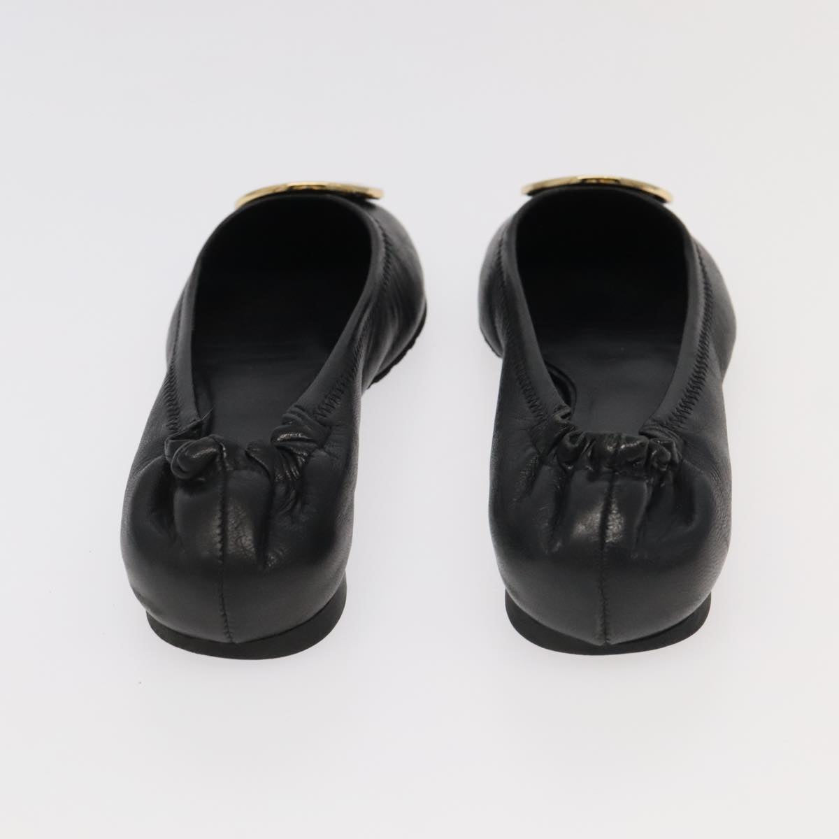 TORY BURCH Pumps Leather 2Set Black Auth ti2175