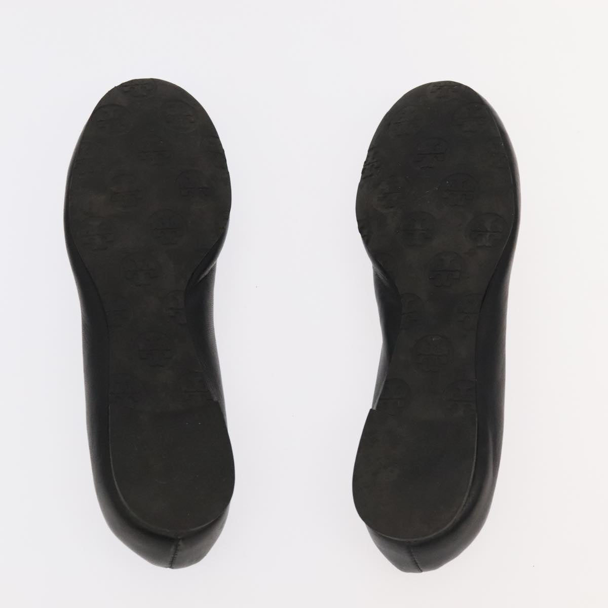 TORY BURCH Pumps Leather 2Set Black Auth ti2175