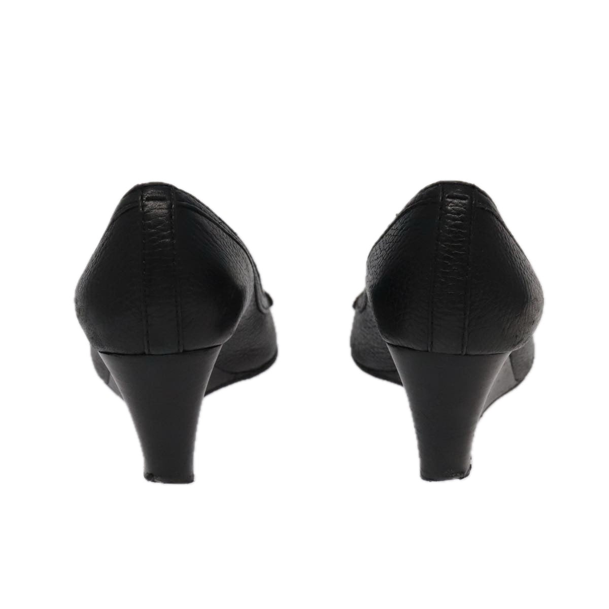 TORY BURCH Pumps Leather 2Set Black Auth ti2175