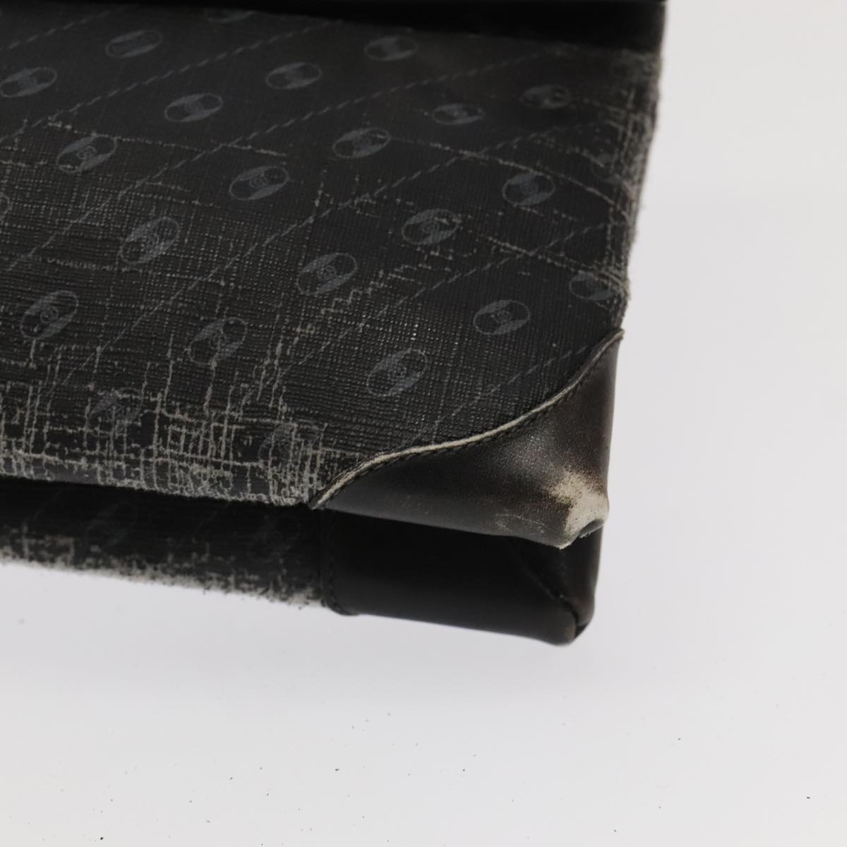 FENDI GUCCI Burberry Zucchino Bag Canvas PVC Enamel 3 Set Black Brown Auth ti2285