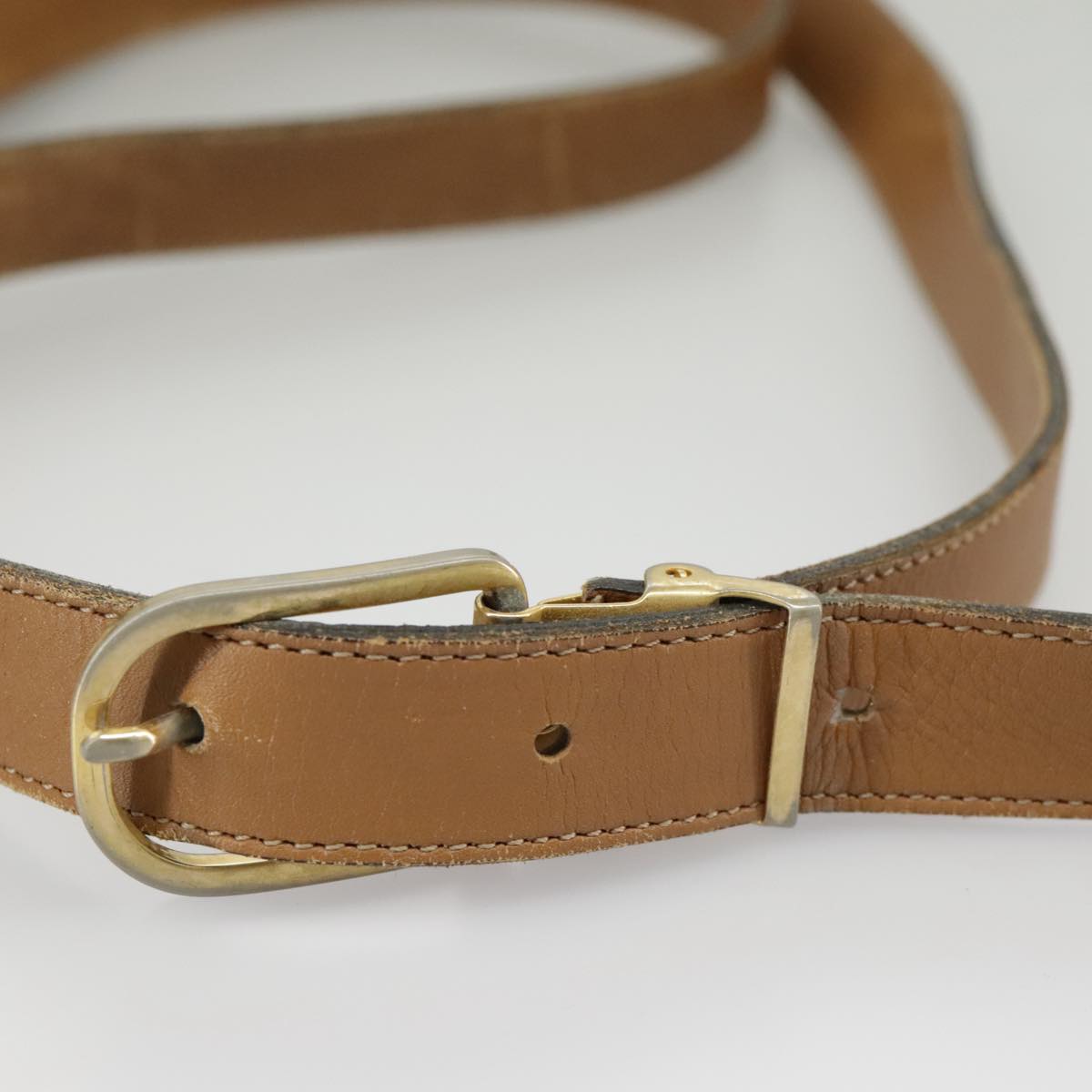 Christian Dior Honeycomb Canvas Shoulder Bag PVC Leather Beige Gold Auth ti2353