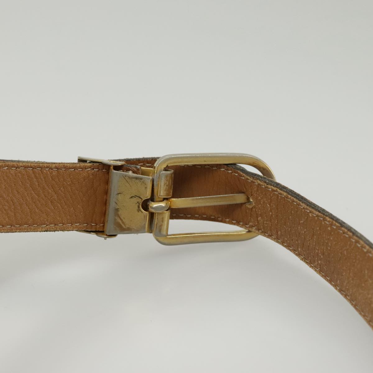 Christian Dior Honeycomb Canvas Shoulder Bag PVC Leather Beige Gold Auth ti2353