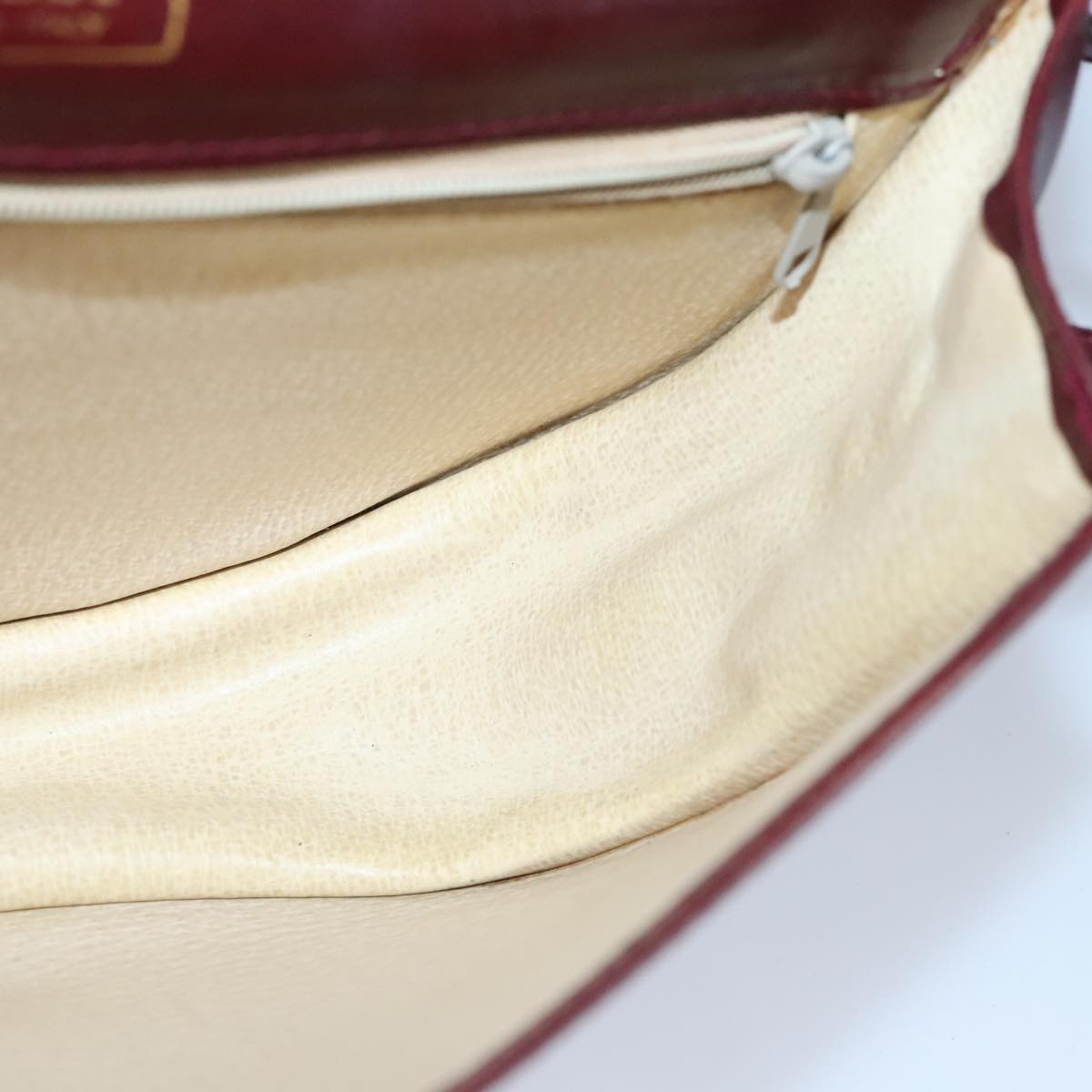 BALLY Shoulder Bag Leather Wine Red Auth ti2361