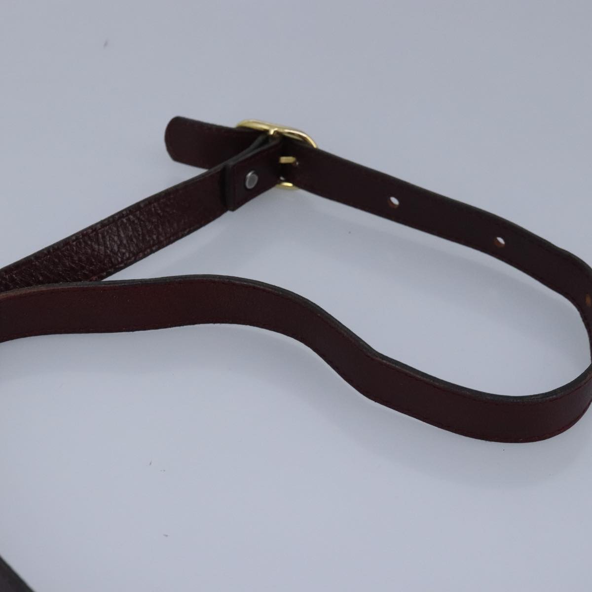 BALLY Shoulder Bag Leather Wine Red Auth ti2361