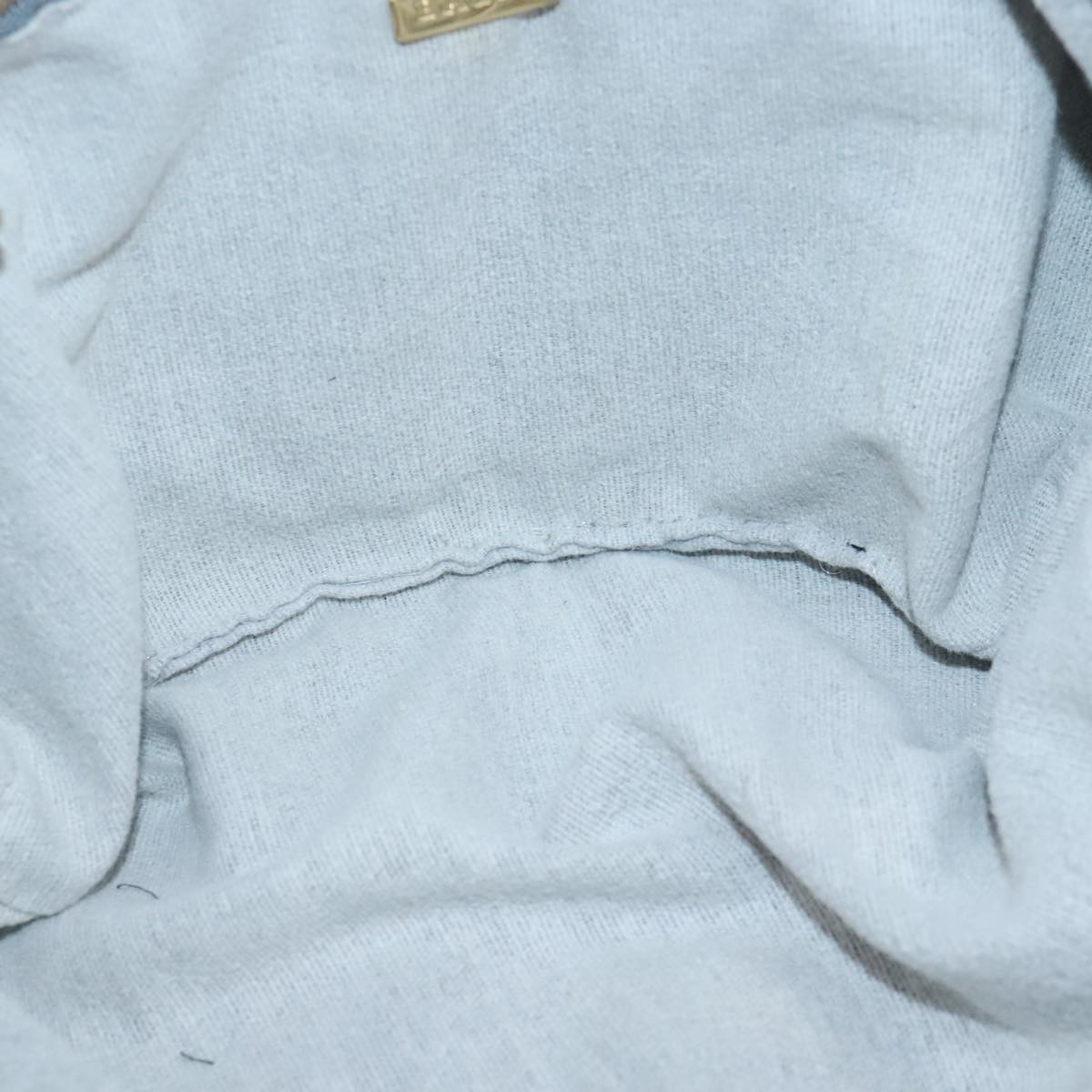 BALLY Hand Bag Canvas Green Brown Auth ti2363