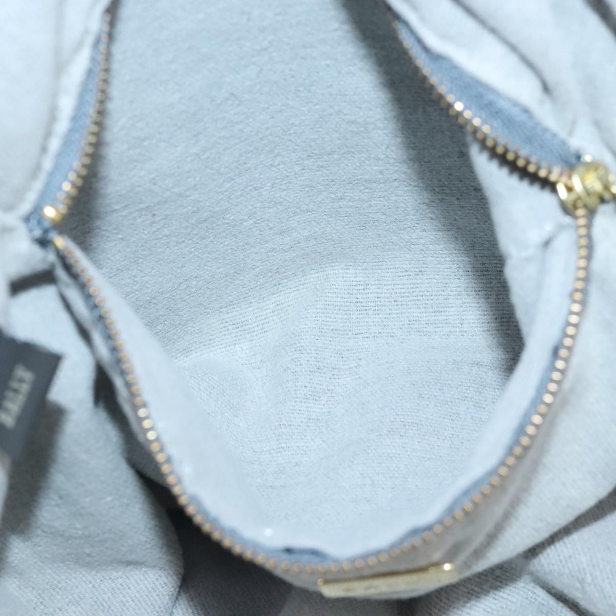 BALLY Hand Bag Canvas Green Brown Auth ti2363