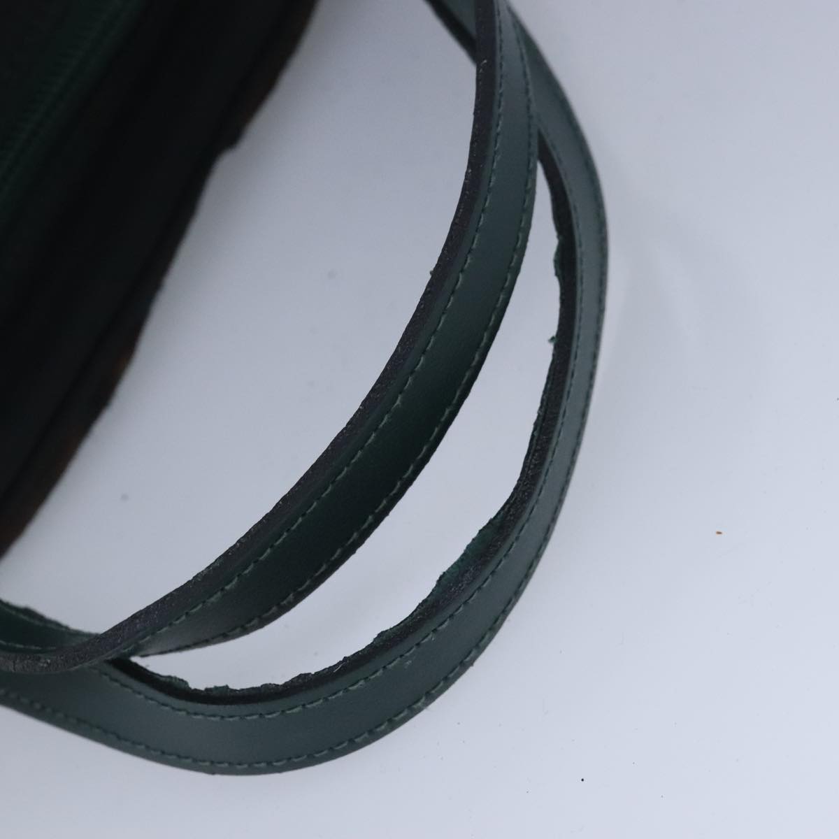 BALLY Hand Bag Canvas Green Brown Auth ti2363