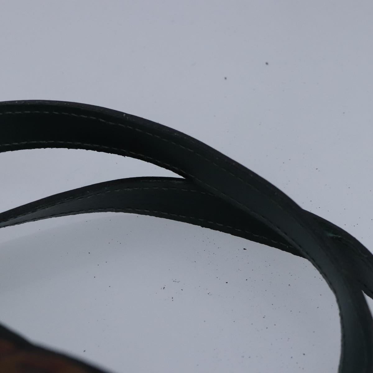 BALLY Hand Bag Canvas Green Brown Auth ti2363