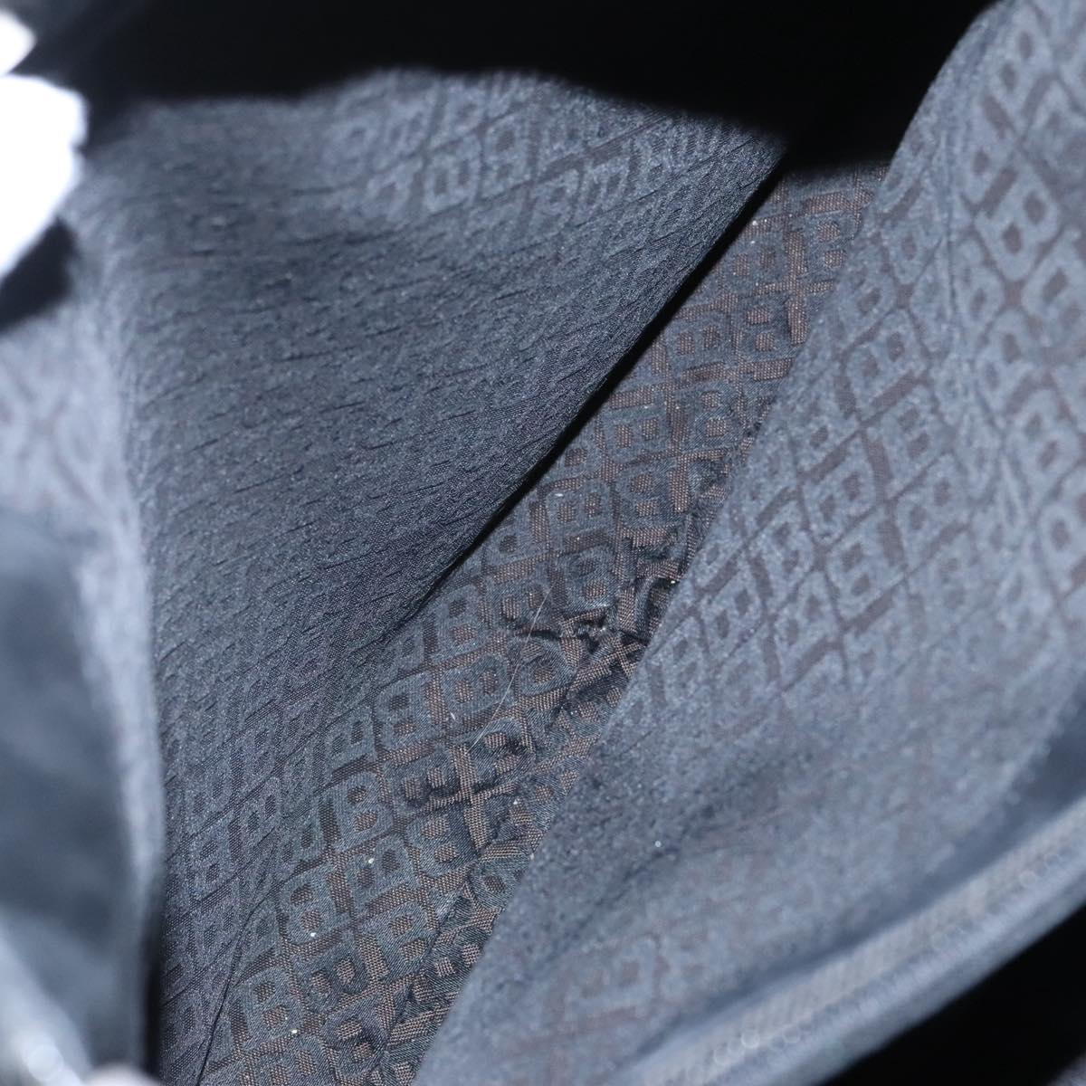 BALLY Shoulder Bag Suede Leather Black Silver Auth ti2365