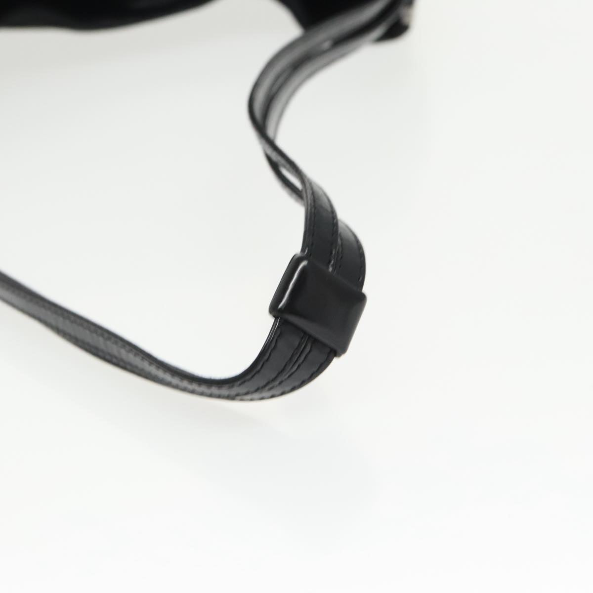 BALLY Shoulder Bag Suede Leather Black Silver Auth ti2365