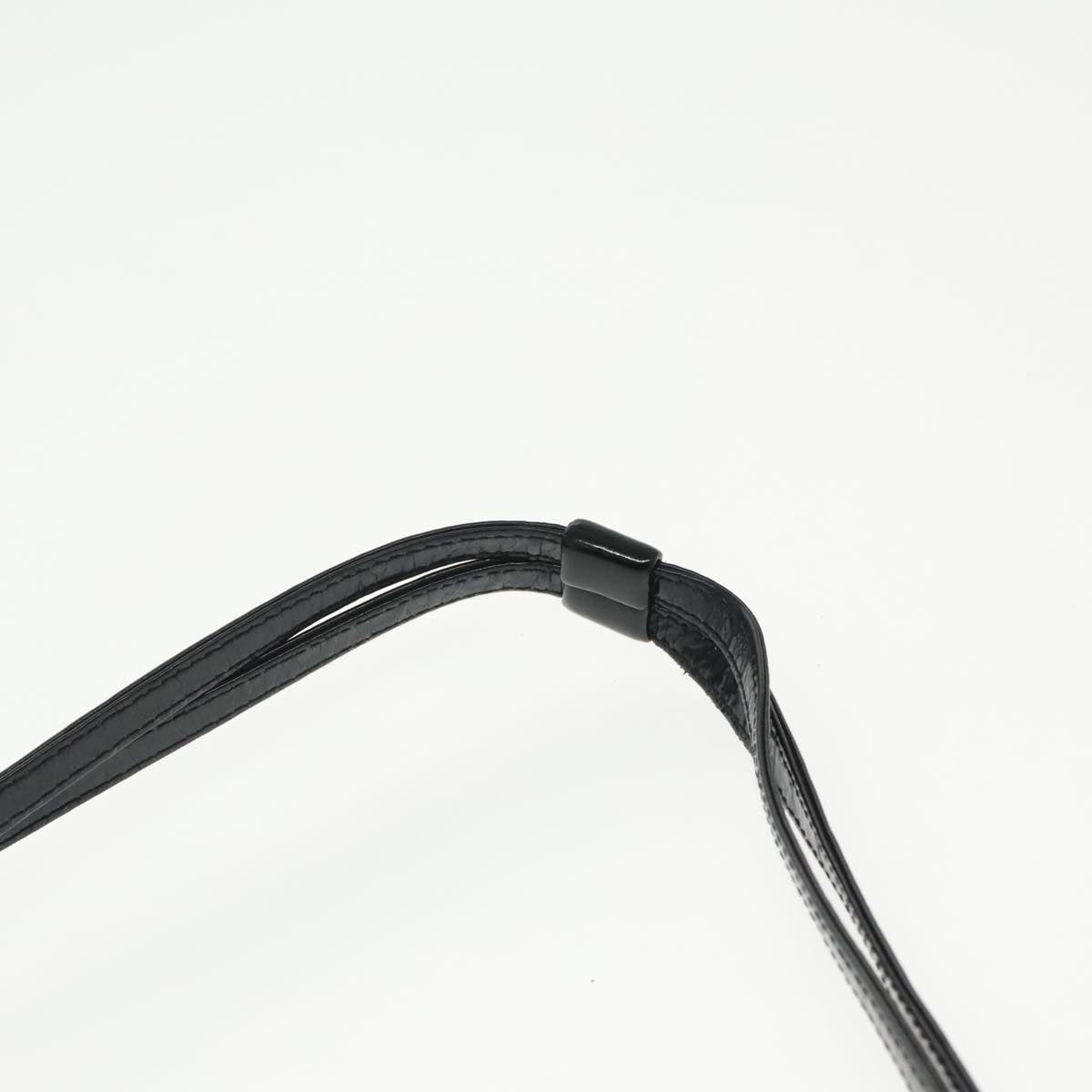 BALLY Shoulder Bag Suede Leather Black Silver Auth ti2365