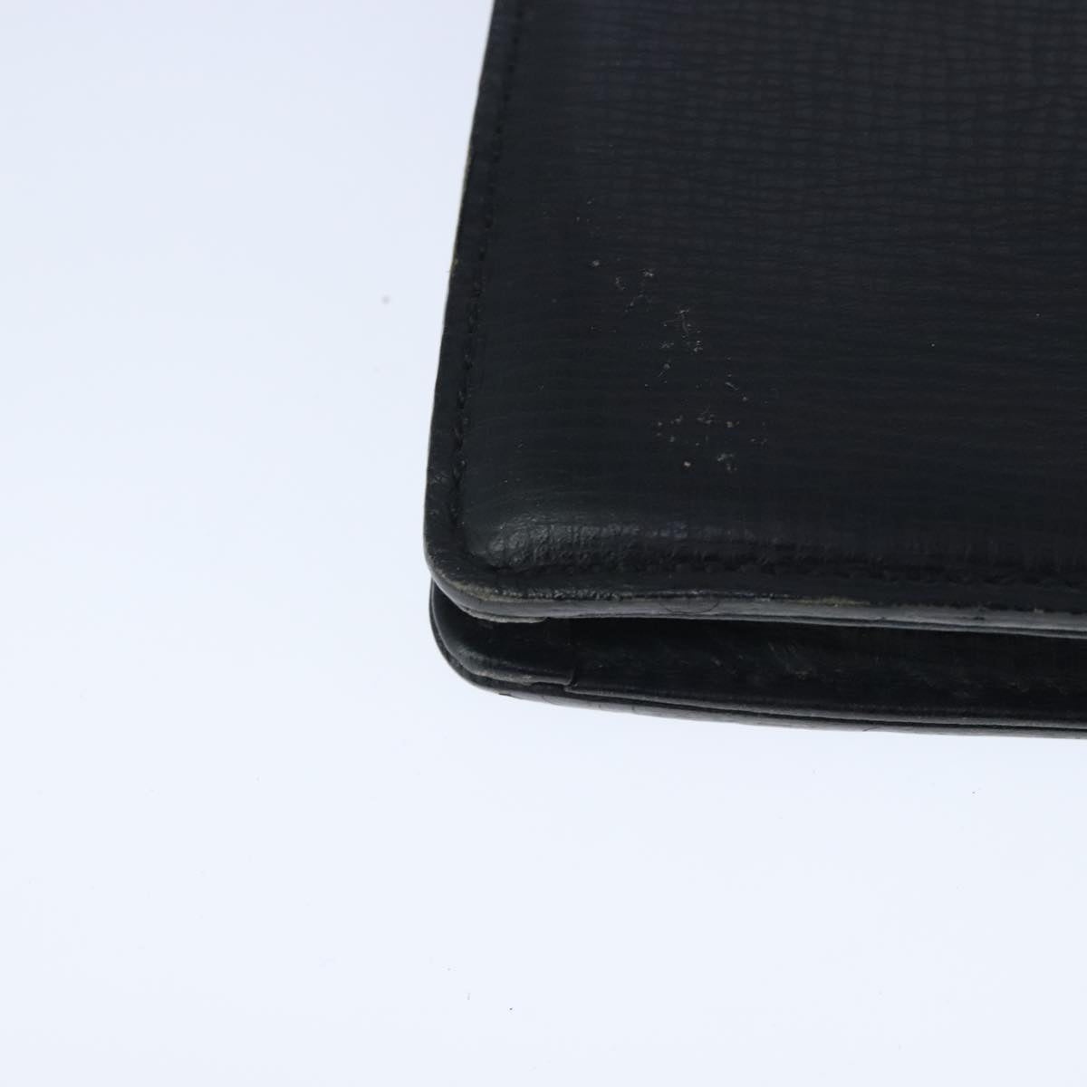 Burberrys Business Bag Leather Black Gold Auth ti2373