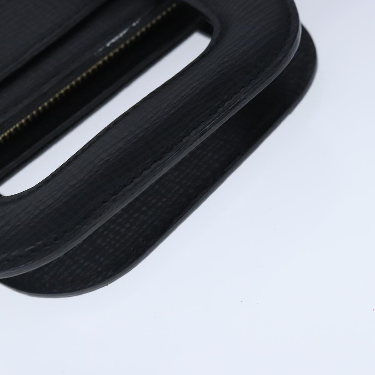 Burberrys Business Bag Leather Black Gold Auth ti2373