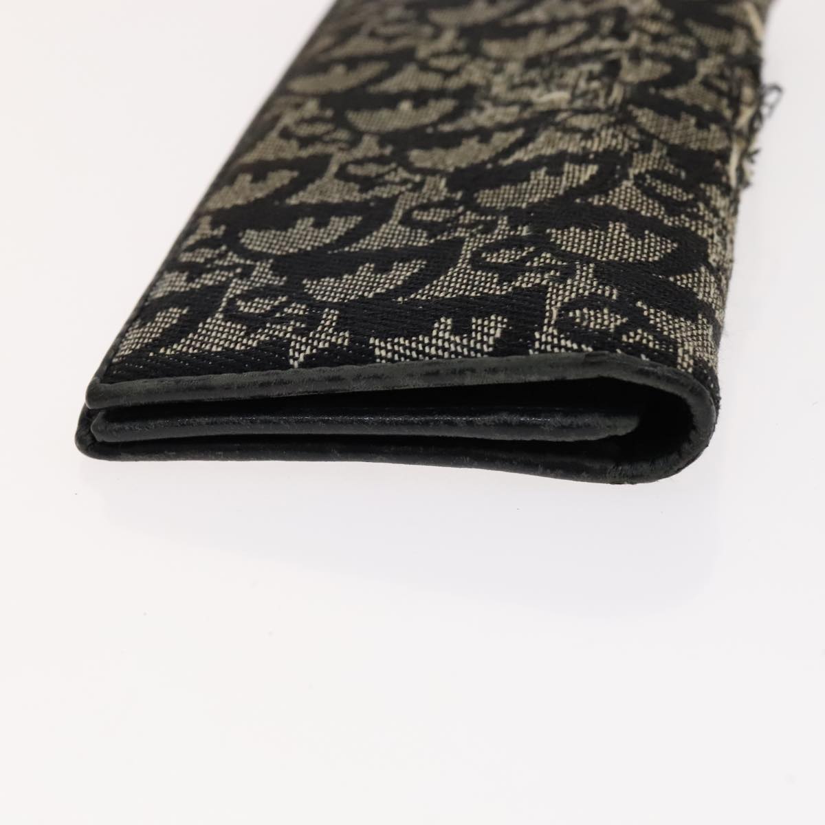 Christian Dior Trotter Canvas Wallet Enamel 3Set Beige Navy Bordeaux Auth ti2471