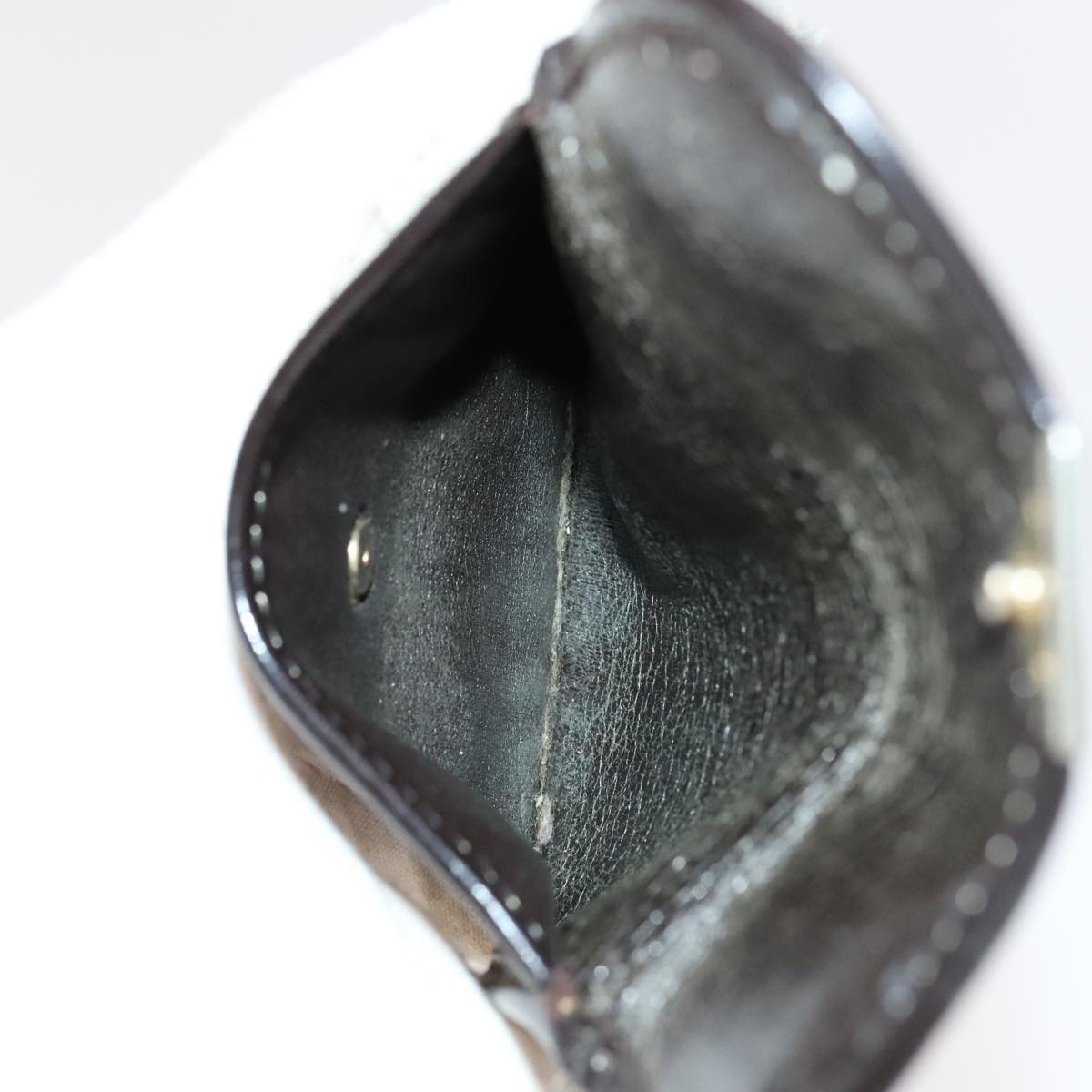 Christian Dior Trotter Canvas Wallet Enamel 3Set Beige Navy Bordeaux Auth ti2471