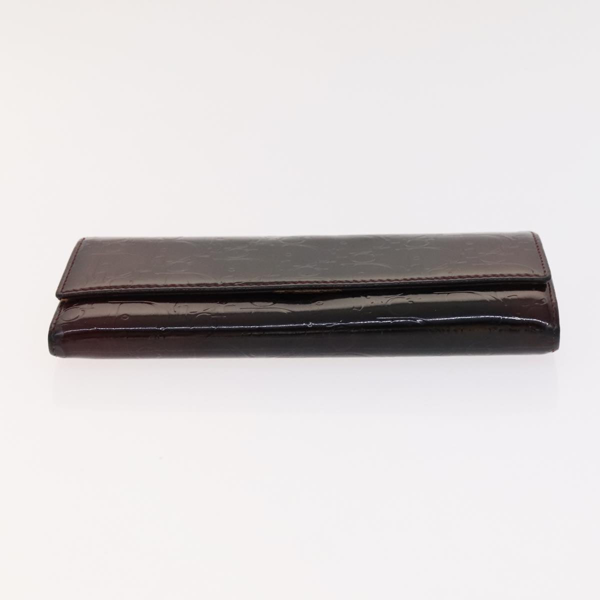 Christian Dior Trotter Canvas Wallet Enamel 3Set Beige Navy Bordeaux Auth ti2471