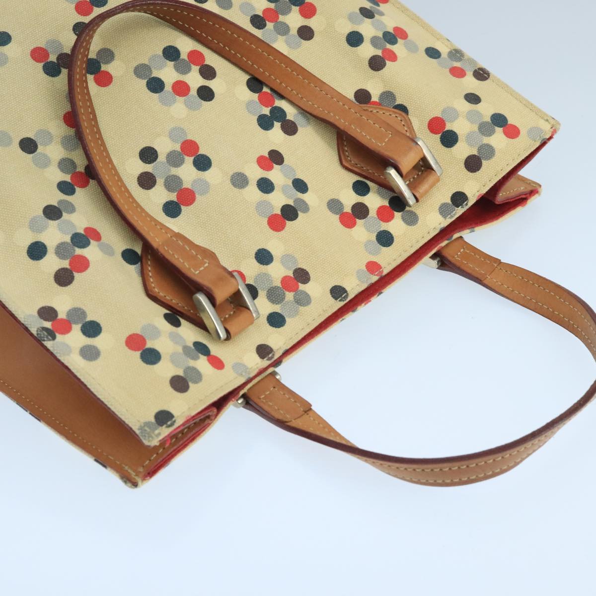 BURBERRY Blue Label Tote Bag Canvas Beige Auth ti2494