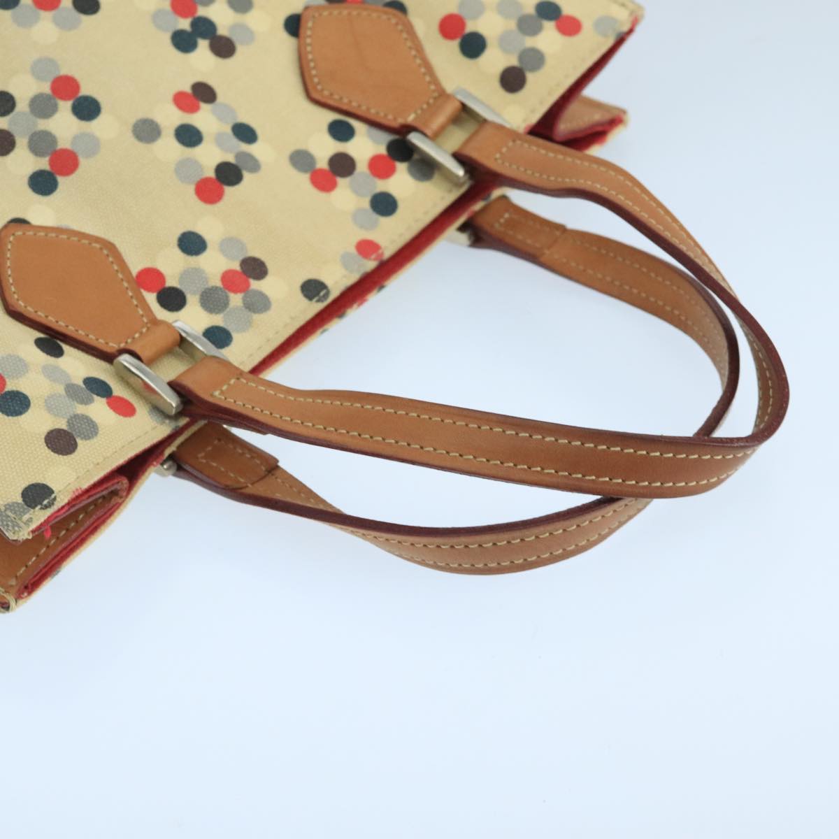 BURBERRY Blue Label Tote Bag Canvas Beige Auth ti2494