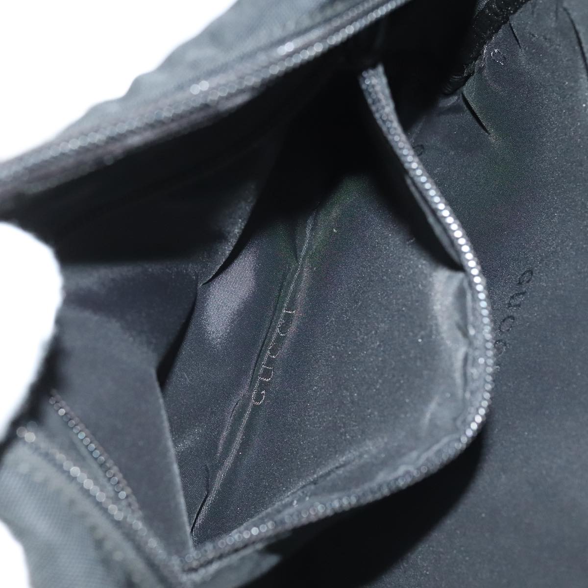 GUCCI GG Canvas Clutch Bag Leather 3 Set Black Auth ti2507