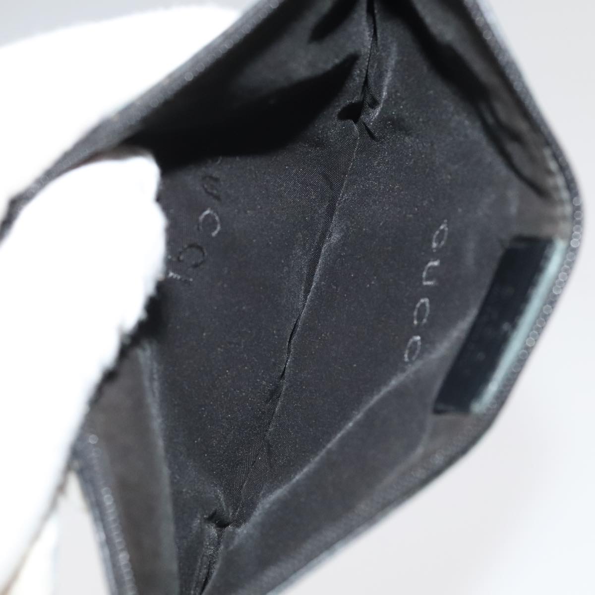 GUCCI GG Canvas Clutch Bag Leather 3 Set Black Auth ti2507