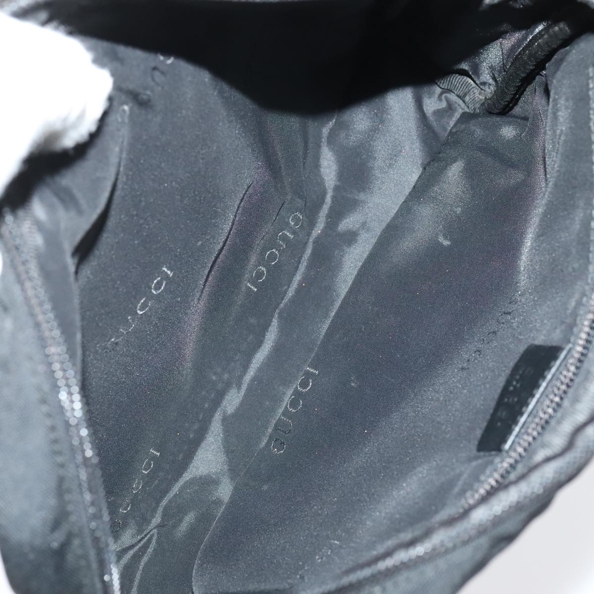 GUCCI GG Canvas Clutch Bag Leather 3 Set Black Auth ti2507