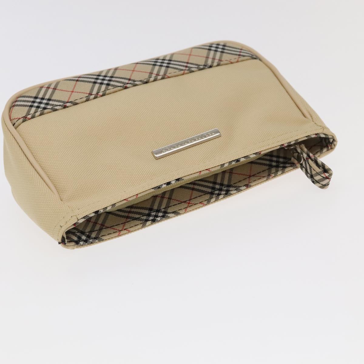 BURBERRY Nova Check Clutch Bag Leather Canvas 2 Set Beige Brown Auth ti2509