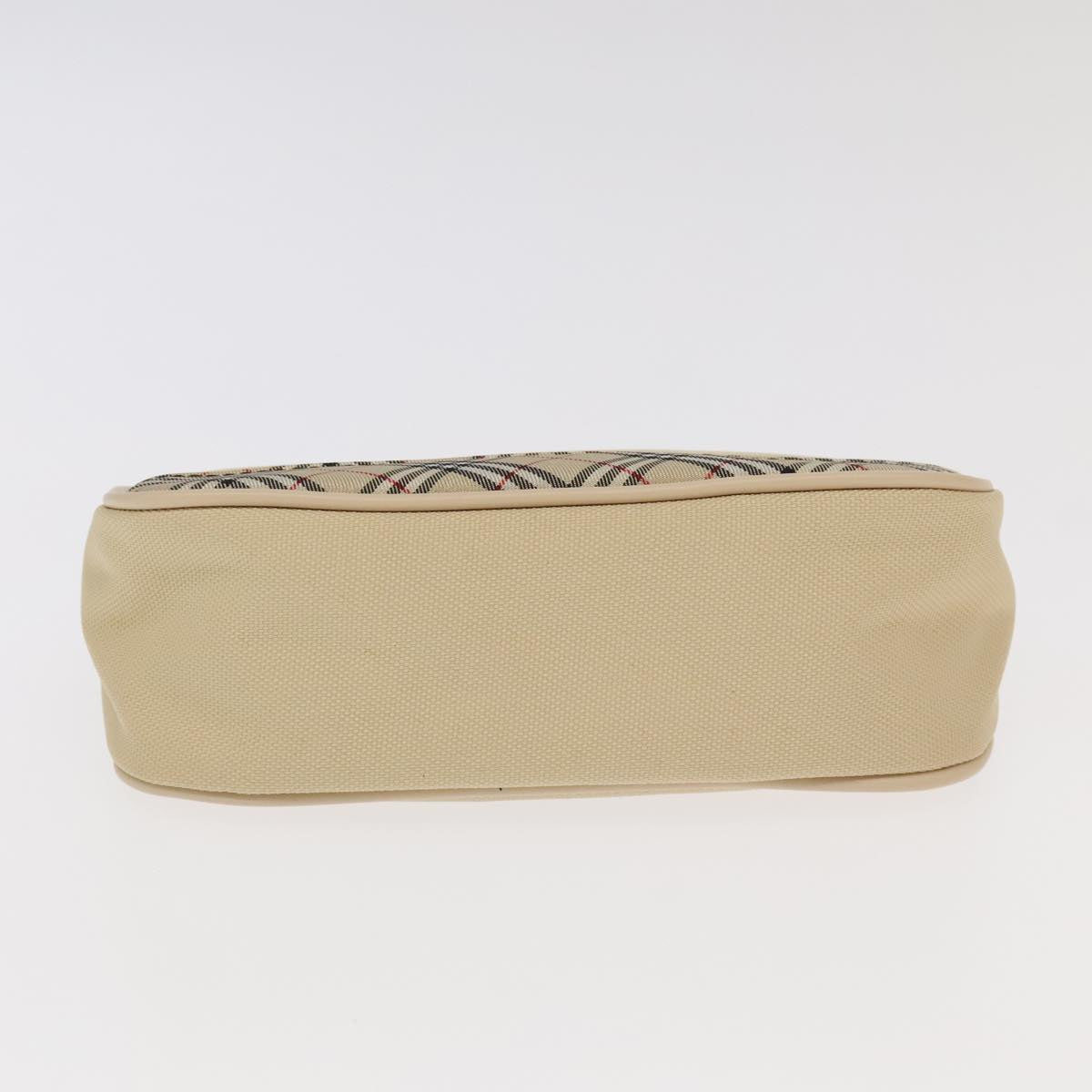 BURBERRY Nova Check Clutch Bag Leather Canvas 2 Set Beige Brown Auth ti2509