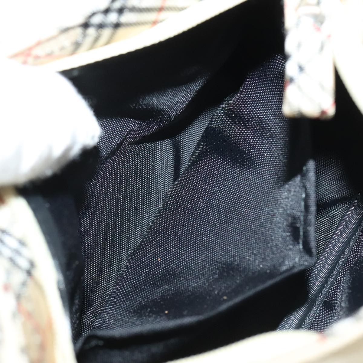 BURBERRY Nova Check Clutch Bag Leather Canvas 2 Set Beige Brown Auth ti2509