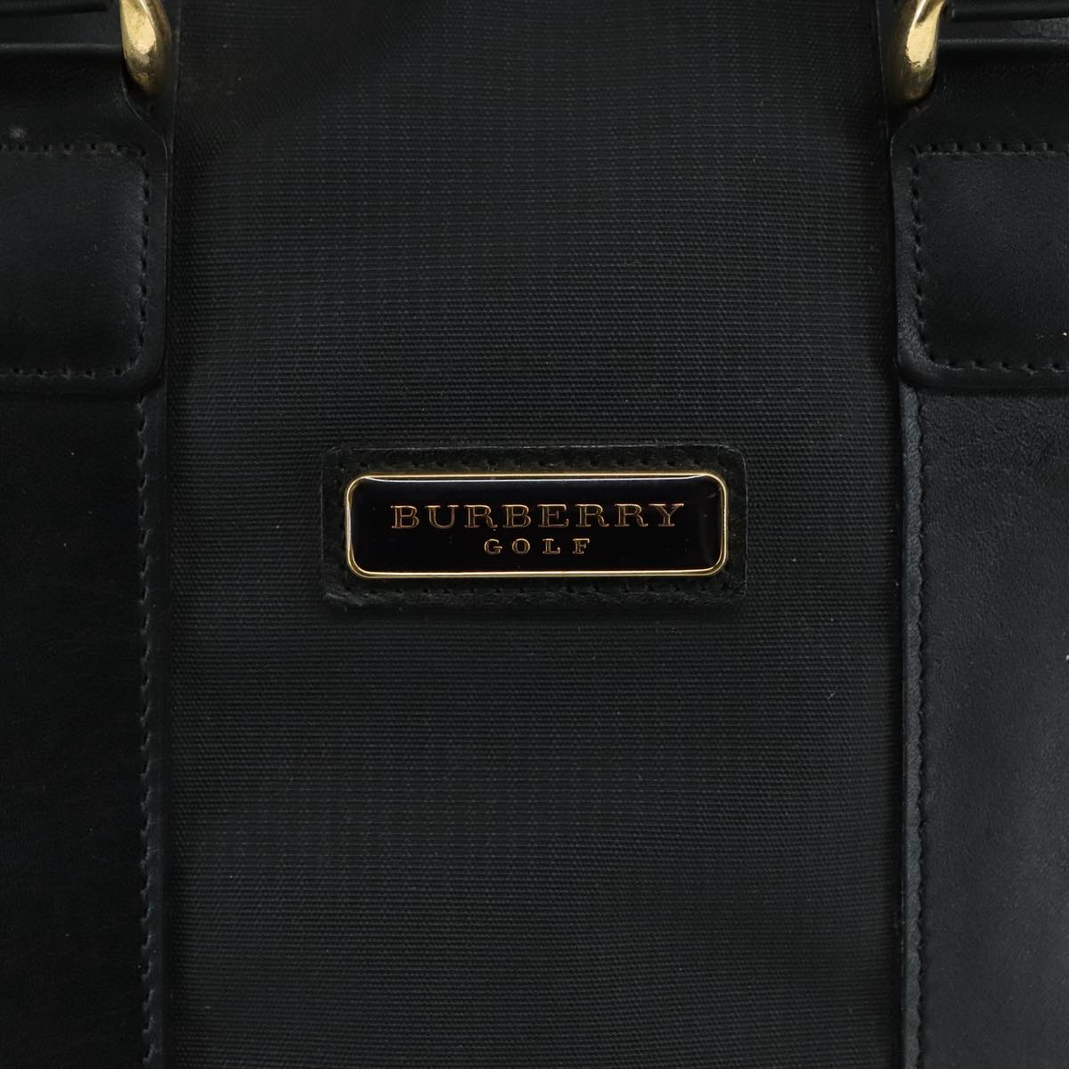 BURBERRY Golf Hand Bag Nylon Black Auth ti2520