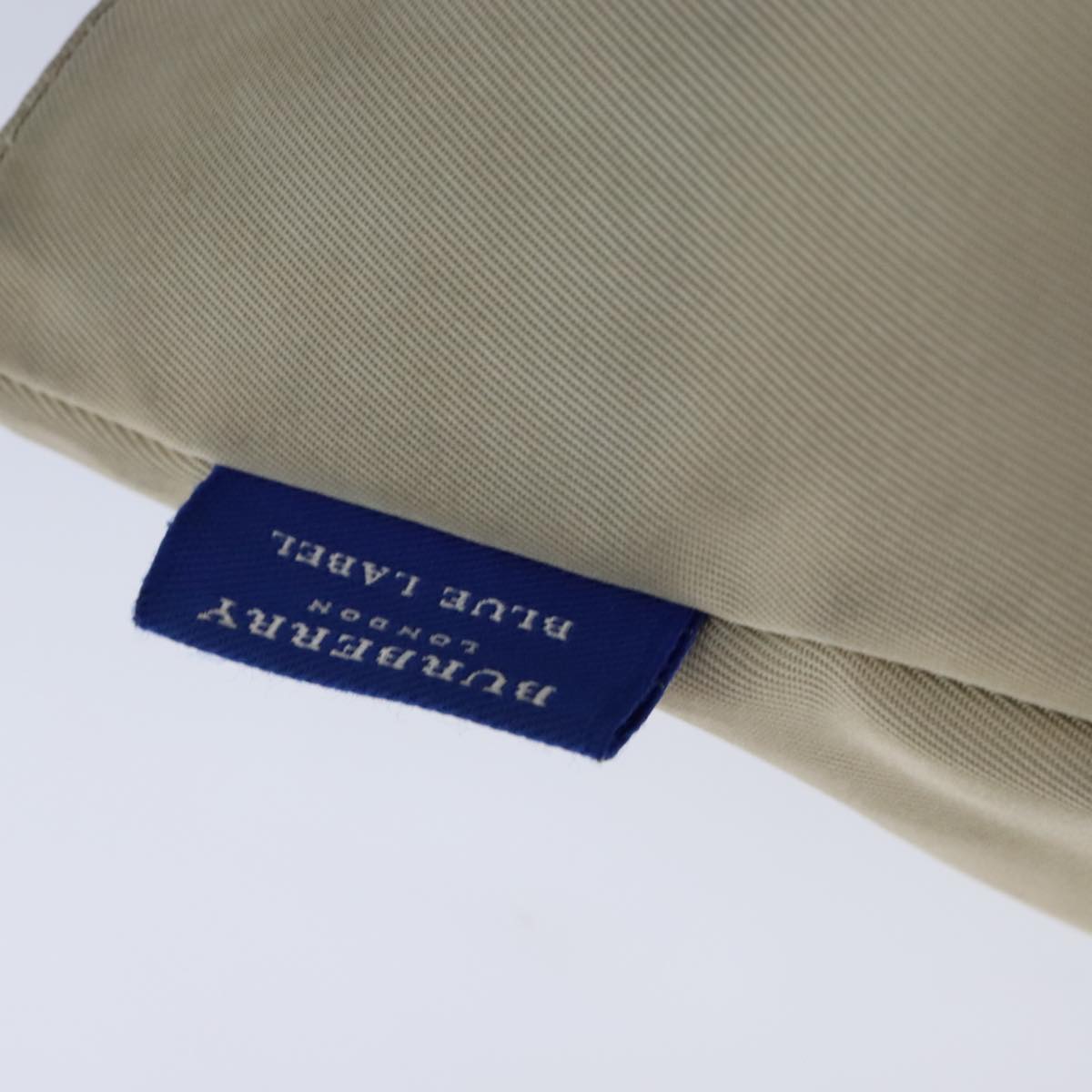 BURBERRY Blue Label Hand Bag Nylon Beige Auth ti2526
