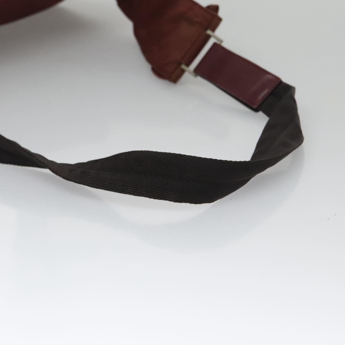 PRADA Shoulder Bag Nylon Red Silver Auth ti2546