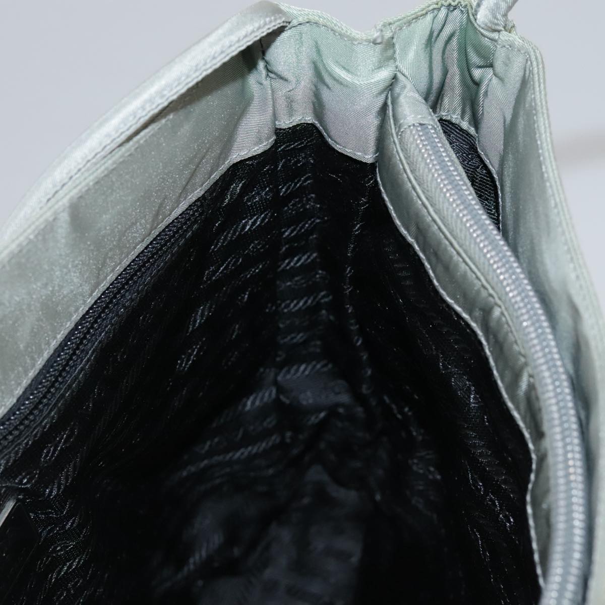 PRADA Tote Bag Nylon Gray Auth ti2553