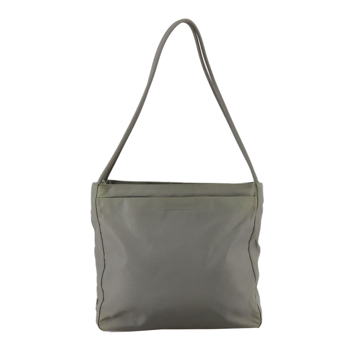 PRADA Tote Bag Nylon Gray Auth ti2553